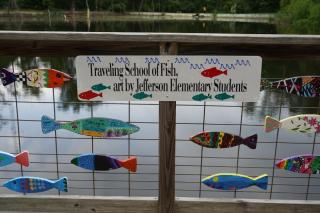  ‘Traveling School of Fish” Installation at the Franklin Sculpture Park.