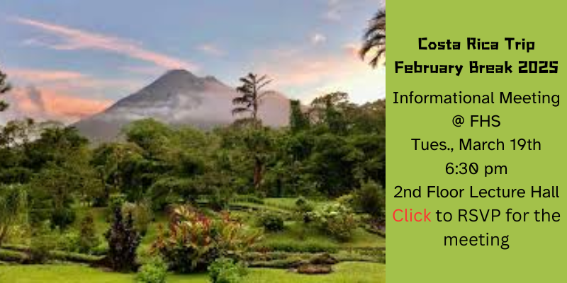 Costa Rica Trip Informational Meeting
