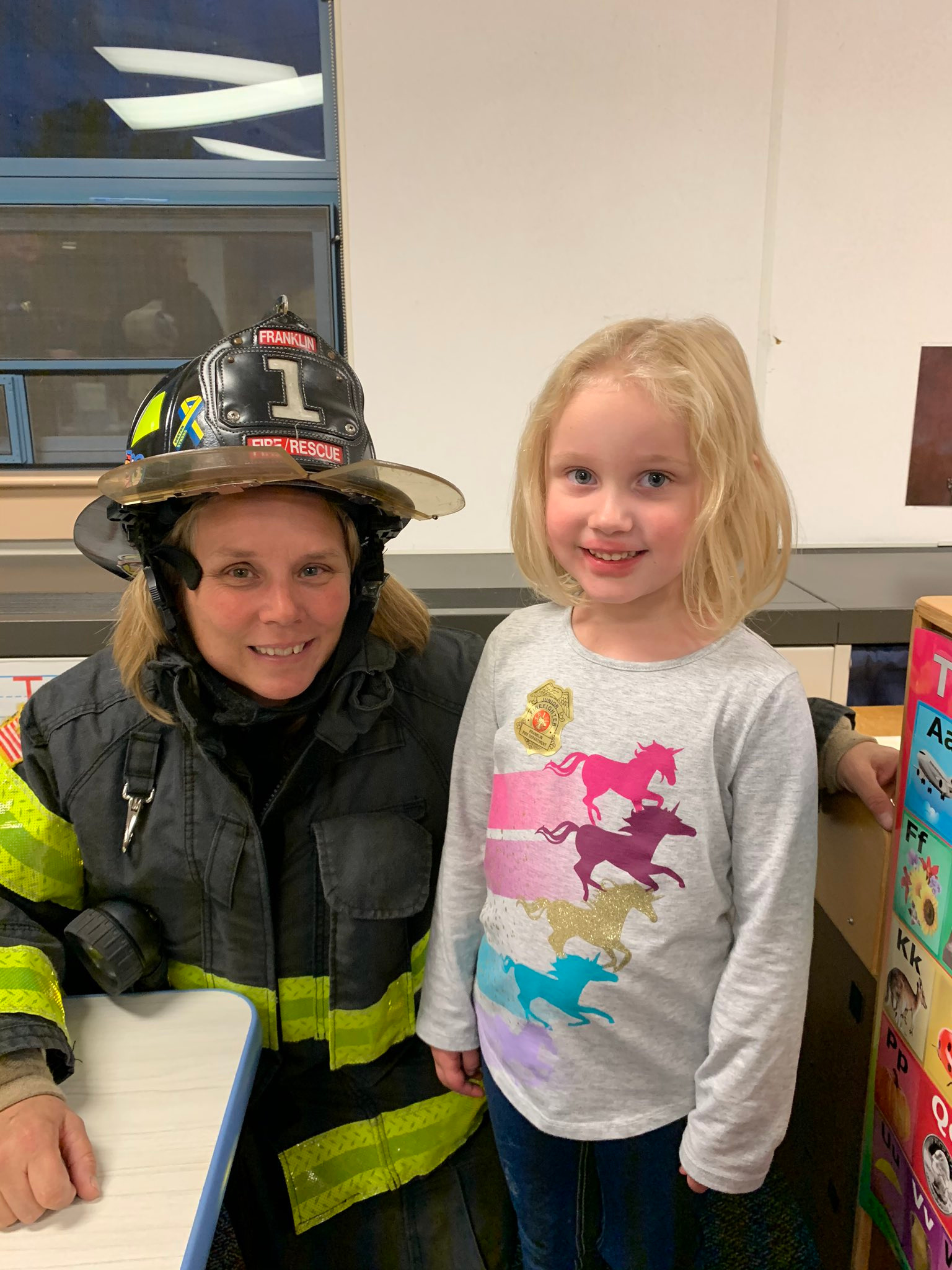Firefighter with child